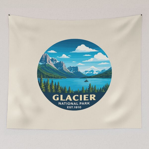 Item preview, Glacier National Park Sticker designed and sold by Gideon Emmerich.