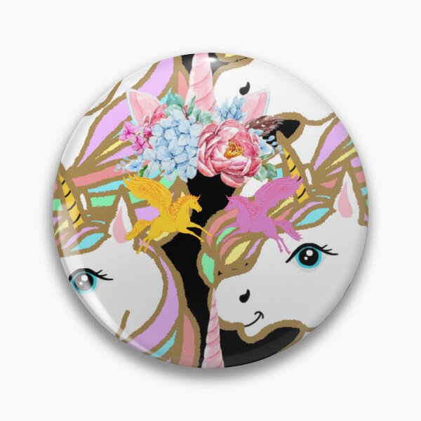 Item preview,  Magical Unicorn Garden - Floral Unicorn Pattern Black designed and sold by Extremeallie.