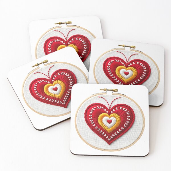 Item preview, Embroidered heart designed and sold by PrintLabStudio.
