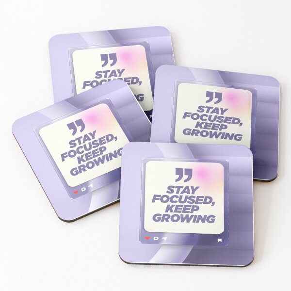 Item preview, Stay Focused, Keep Growing | Discipline, Personal Development & Growth Mindset Mantra designed and sold by Maltachi Designs.