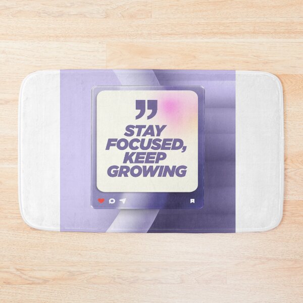 Item preview, Stay Focused, Keep Growing | Discipline, Personal Development & Growth Mindset Mantra designed and sold by Maltachi Designs.