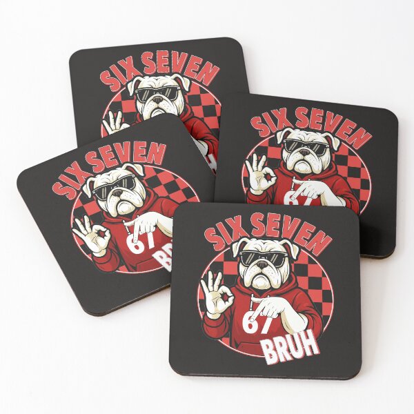 Item preview, 67 Bulldog Meme Six Seven Bruh Funny Dog Mascot Hoodie Sign Design designed and sold by ArmyAbodo.