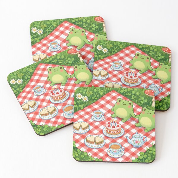 Item preview, Frog Couple Picnic - Cute Cottagecore Valentine Illustration designed and sold by SavinMercantile.