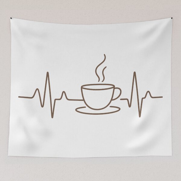 Item preview, Coffee Pulse – Minimalist Line Art for Caffeine Lovers designed and sold by SidTastic .