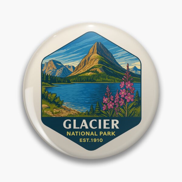 Artikelvorschau, Aufkleber für den Glacier-Nationalpark entworfen und verkauft von Gideon Emmerich.