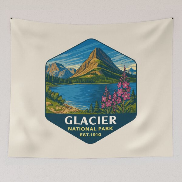 Item preview, Glacier National Park Sticker designed and sold by Gideon Emmerich.