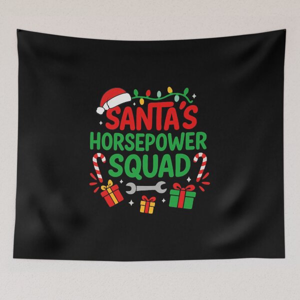 Item preview, Santa’s Horsepower Squad Funny Christmas Racing & Mechanic designed and sold by CarantinedChaos.