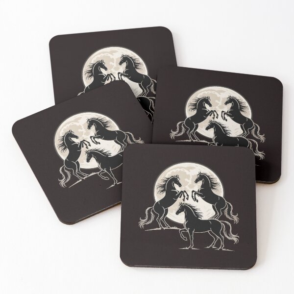 Item preview, Three Horse Moon – Funny 3 Horses Howling at the Moon Meme Style designed and sold by Redgiant87x.