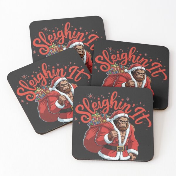 Item preview, Sleighin It - Santa Bigfoot designed and sold by Blaze & Trail Creative.