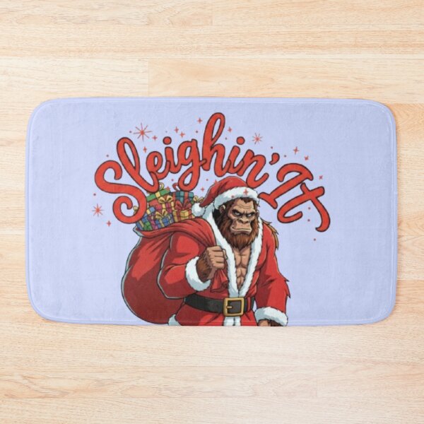 Item preview, Sleighin It - Santa Bigfoot designed and sold by Blaze & Trail Creative.