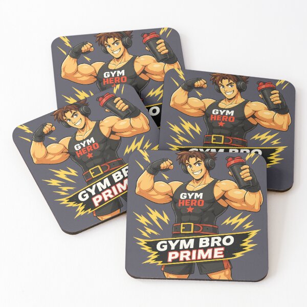 Item preview, Gym Bro Prime – Anime Muscle Hero Cartoon for Fitness Motivation designed and sold by VoglR.
