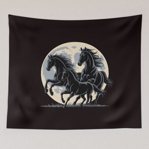 Item preview, Three Horse Moon – Horse Lover Lunar Fantasy designed and sold by Redgiant87x.