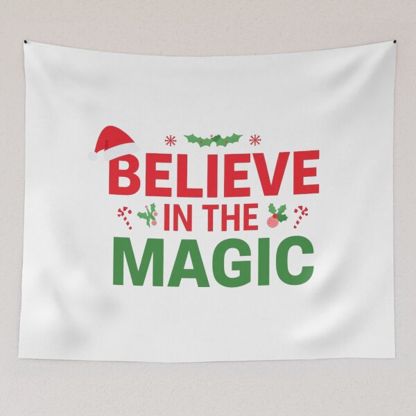 Item preview, Believe in the Magic – Christmas Holiday Typography Design designed and sold by Graphic Therapist.