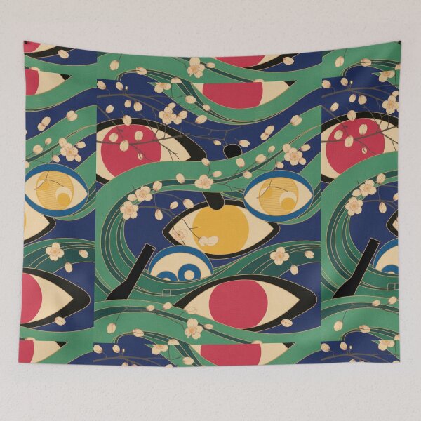 Item preview, Abstract Ophthalmology Japanese green blue Art,brafdesign  designed and sold by Brafdesign.
