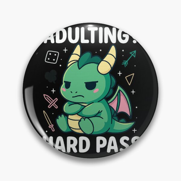 Item preview, Adulting? Hard Pass – Grumpy Dragon Fantasy Humor Design designed and sold by haitrieuic96.