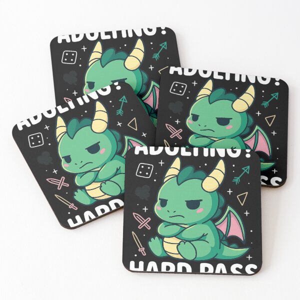 Item preview, Adulting? Hard Pass – Grumpy Dragon Fantasy Humor Design designed and sold by haitrieuic96.