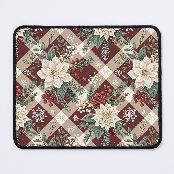 Item preview, Elegant festive design with a checkered pattern for Christmas designed and sold by Merrylands Artshop.