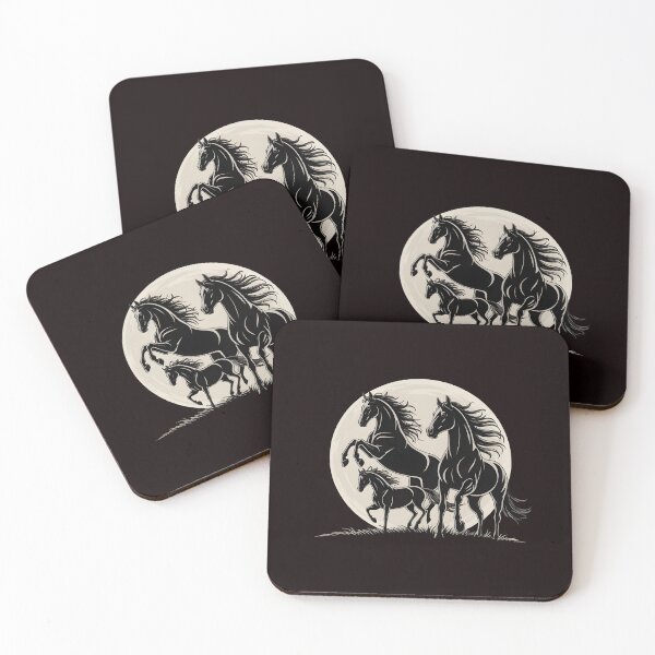 Item preview, Three Horse Moon – Howling Horses Night Sky Design designed and sold by Redgiant87x.