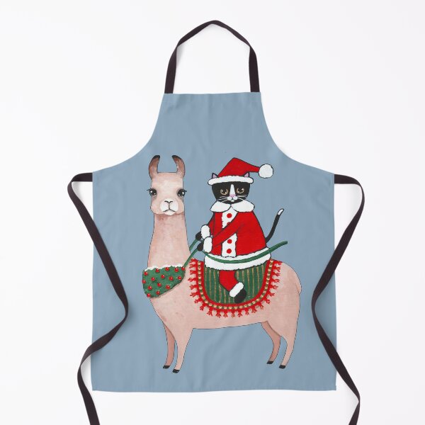 Item preview, Santa Claws Cat and Llama designed and sold by KilkennyCat Art.