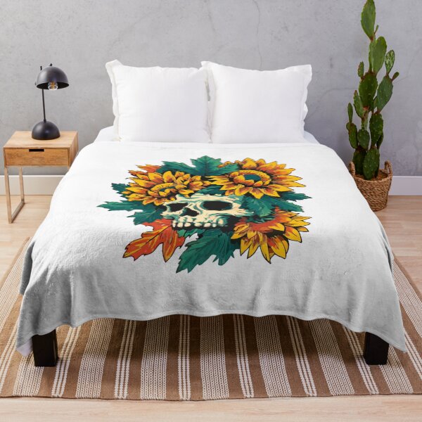 Item preview, Sunflower Skull - Vibrant Floral Skull Art, Bold Sticker-Style Design designed and sold by DConcept.
