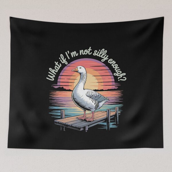 Item preview, Funny Goose Not Silly Enough Vintage Humor And Anxiety Retro designed and sold by tmerchtrends.
