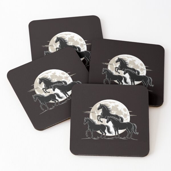 Item preview, Three Horse Moon – Epic Night Scene for Horse Lover Fans designed and sold by Redgiant87x.