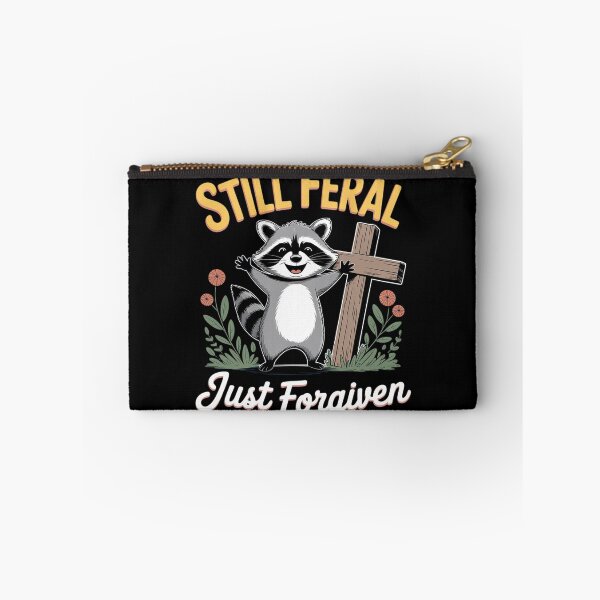 Item preview, Still Feral Just Forgiven Christian Raccoon Faith 3  designed and sold by AquaKiev.