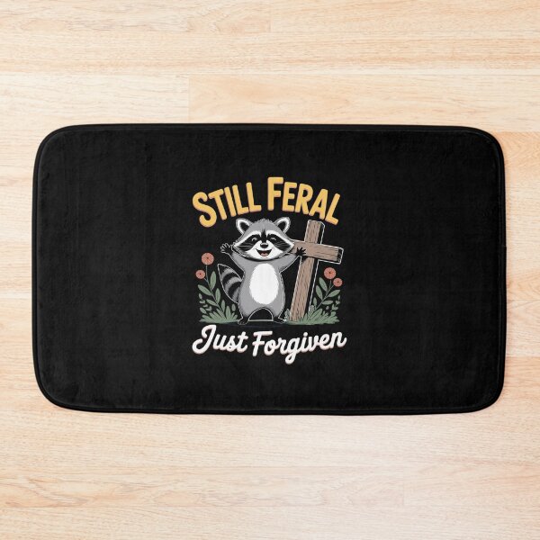 Item preview, Still Feral Just Forgiven Christian Raccoon Faith 3  designed and sold by AquaKiev.