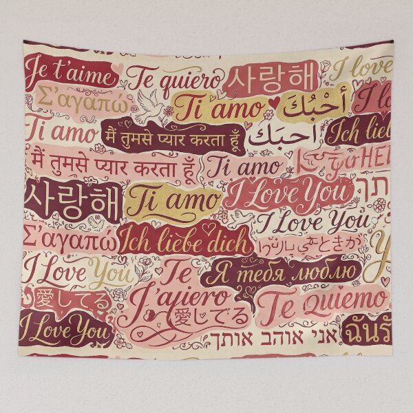 Item preview, Universal Language - I Love You in 50 Languages Pattern designed and sold by SavinMercantile.