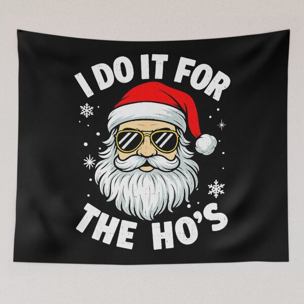 Item preview, I Do It For The Hos Santa Funny Inappropriate Christmas  designed and sold by JEFDodsonArt.