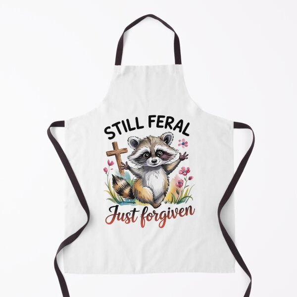 Item preview, Still Feral Just Forgiven Christian Raccoon Faith 7 designed and sold by MarryIsMonth.