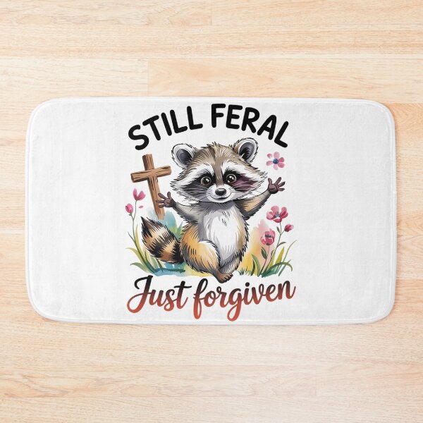 Item preview, Still Feral Just Forgiven Christian Raccoon Faith 7  designed and sold by MarryIsMonth.
