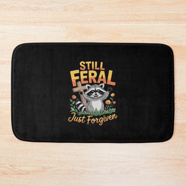 Item preview, Still Feral Just Forgiven Christian Raccoon Faith 5  designed and sold by AquaKiev.