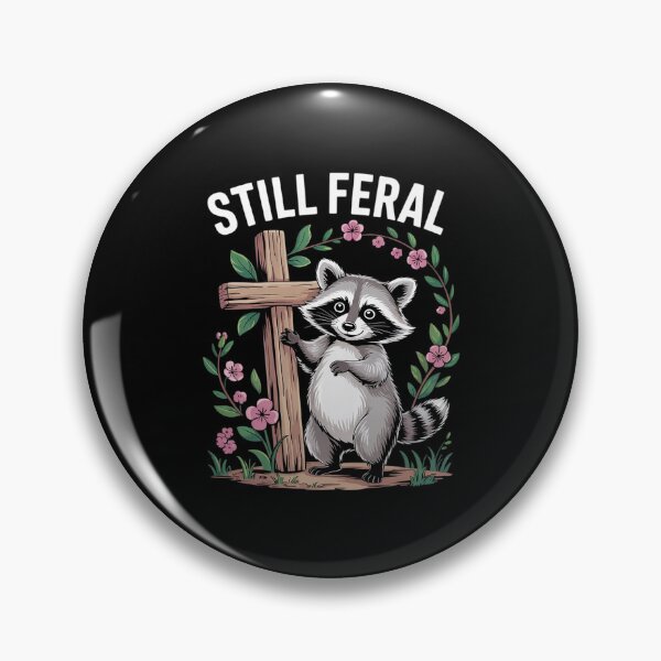 Item preview, Still Feral Just Forgiven Christian Raccoon Faith 13  designed and sold by MarryIsMonth.