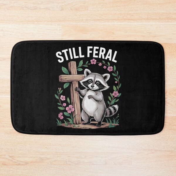 Item preview, Still Feral Just Forgiven Christian Raccoon Faith 13  designed and sold by MarryIsMonth.