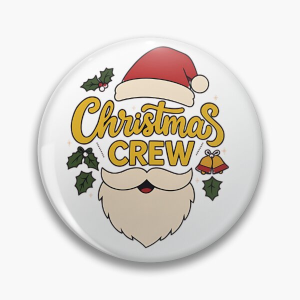 Item preview, Christmas Crew Santa Hat & Beard – Festive Holiday T-Shirt Design designed and sold by The-Daily-Drape.
