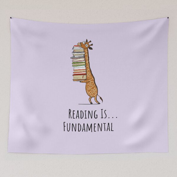 Item preview, Funny Giraffe Holding a Stack of Books - Reading Is Fundamental - Book Lover Gift, Phones Cases And Other Gift designed and sold by MemWear.