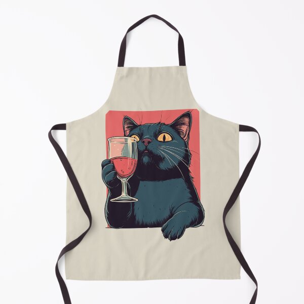 Item preview, Cat Sommelier Vintage Red Wine Glass designed and sold by OrenjiArtShop.