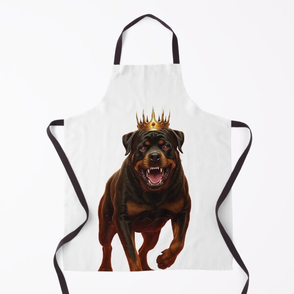 Item preview, Crowned Rottweiler in Fiery Hellscape – Fantasy Demon Dog Illustration designed and sold by Articooler.