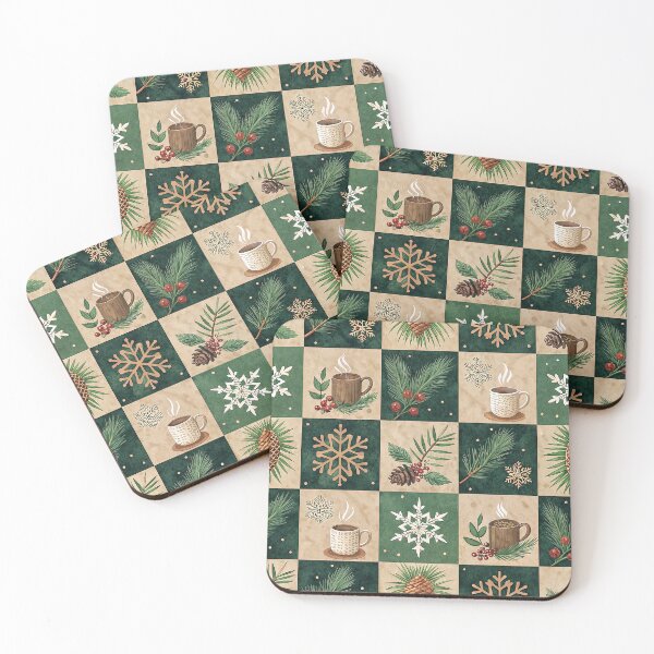Item preview, Festive checkered pattern for Christmas designed and sold by Merrylands Artshop.