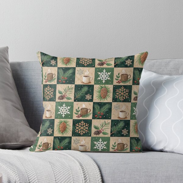 Item preview, Festive checkered pattern for Christmas designed and sold by Merrylands Artshop.