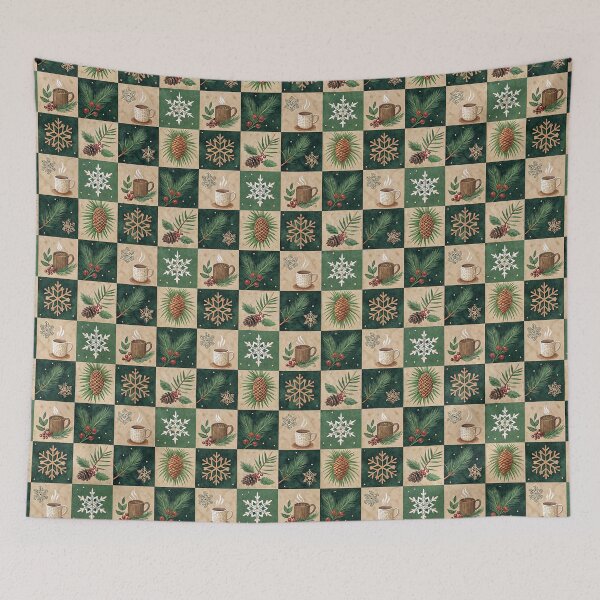 Item preview, Festive checkered pattern for Christmas designed and sold by Merrylands Artshop.