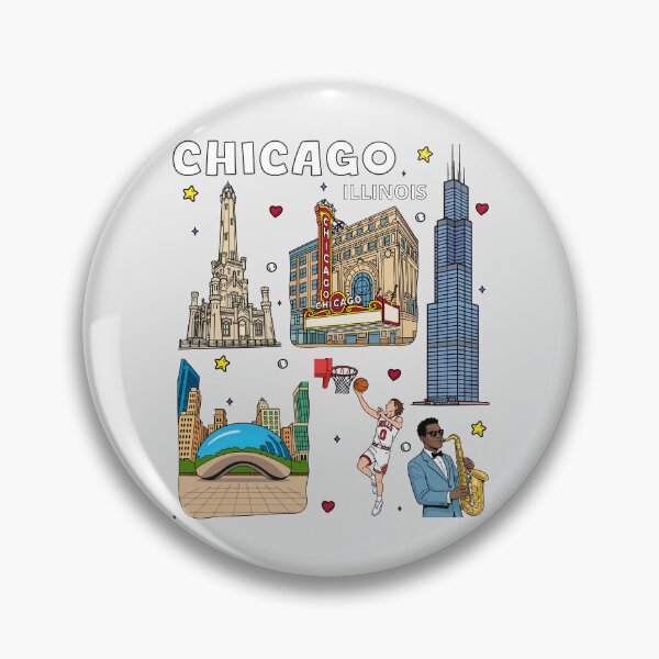 Item preview, Chicago City Vibes, Iconic Illinois Landmark and Sports Art designed and sold by mashmosh.
