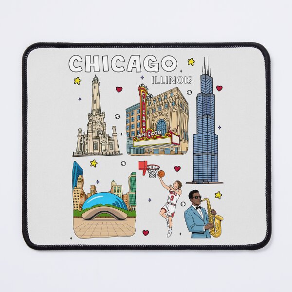 Item preview, Chicago City Vibes, Iconic Illinois Landmark and Sports Art designed and sold by mashmosh.