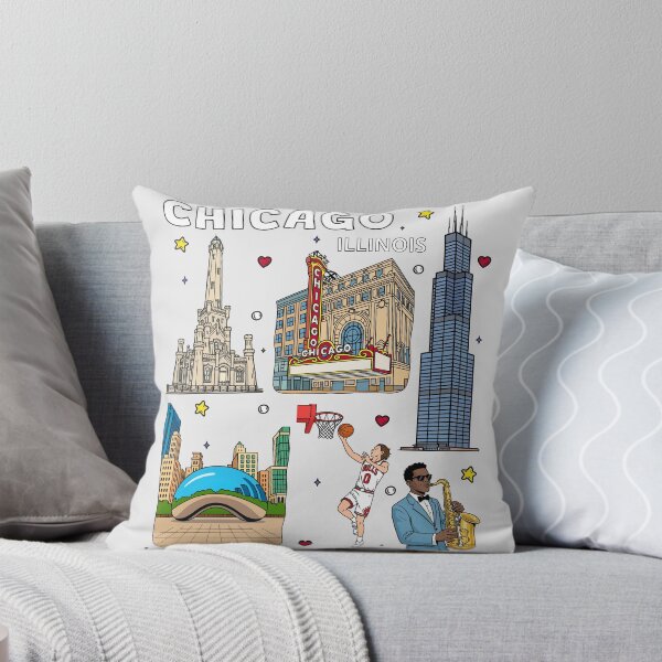 Item preview, Chicago City Vibes, Iconic Illinois Landmark and Sports Art designed and sold by mashmosh.