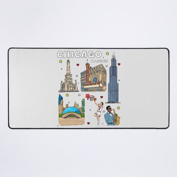 Item preview, Chicago City Vibes, Iconic Illinois Landmark and Sports Art designed and sold by mashmosh.
