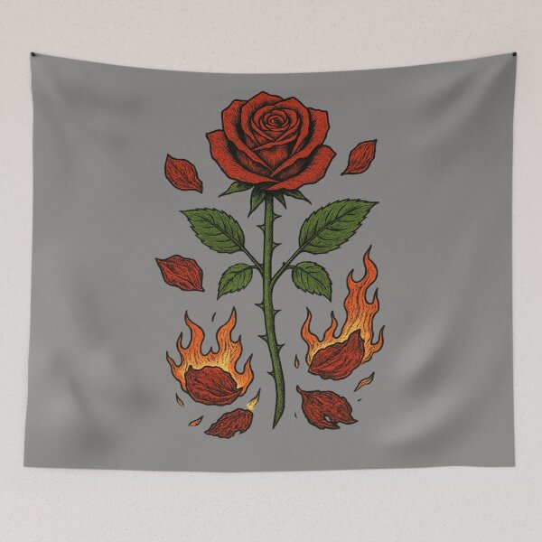Item preview, Rose With Flames designed and sold by Planetporridge.