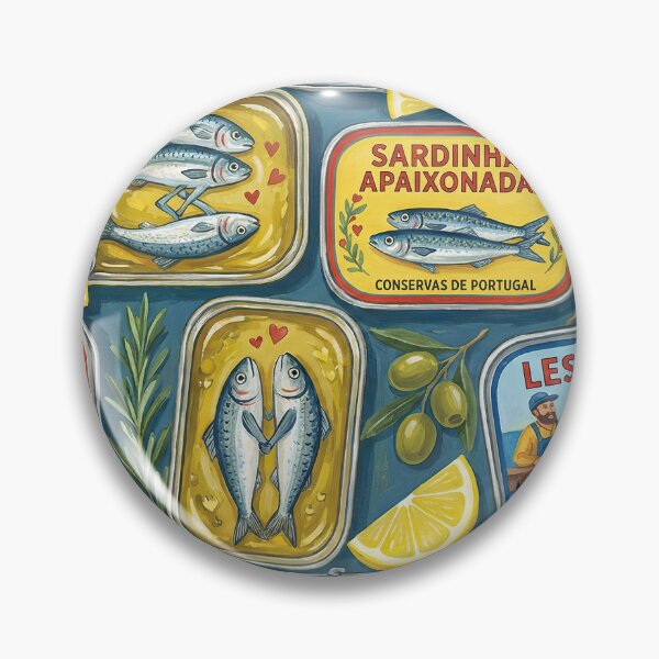Item preview, Partners in Brine - Vintage Tinned Fish Mosaic designed and sold by SavinMercantile.