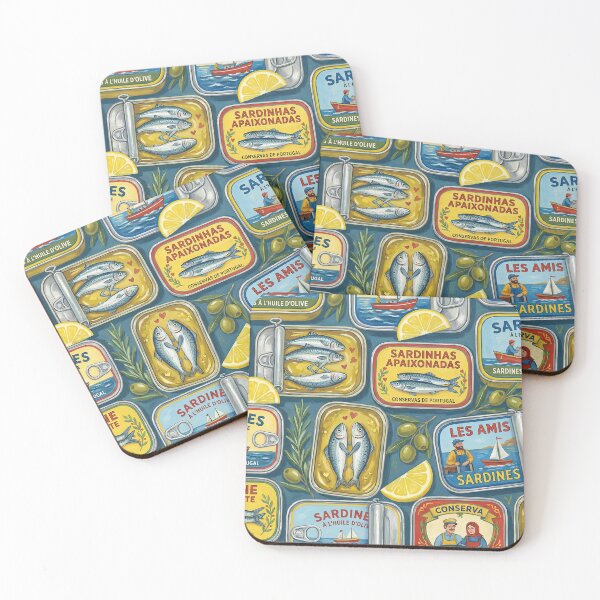 Item preview, Partners in Brine - Vintage Tinned Fish Mosaic designed and sold by SavinMercantile.