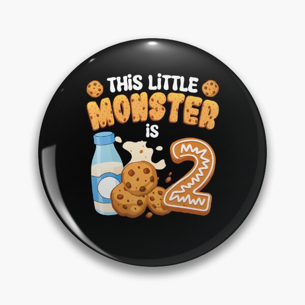 Item preview, Milk And Cookies This Little Monster Is 2 2Nd Bday Boy Girl designed and sold by TysonLangosh.